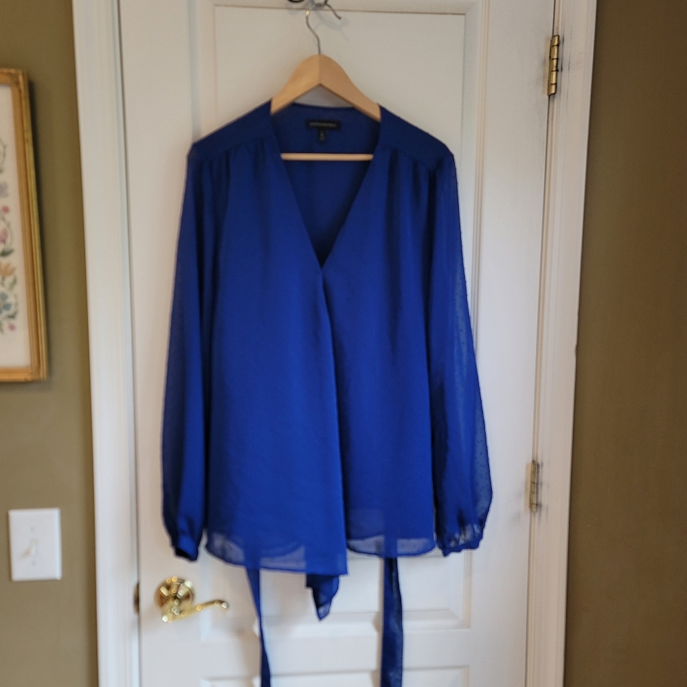 Sheer wrap top, Banana Republic XL tall